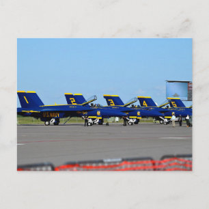 US Navy Blue Angels Jets aufgereiht auf dem Vorfel Postkarte