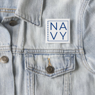 US-NAVY-Button in Blau und Weiß Button
