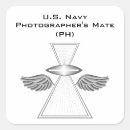 US-Navy-Fotograf-Mate (PH)-2-Sticker Quadratischer Aufkleber