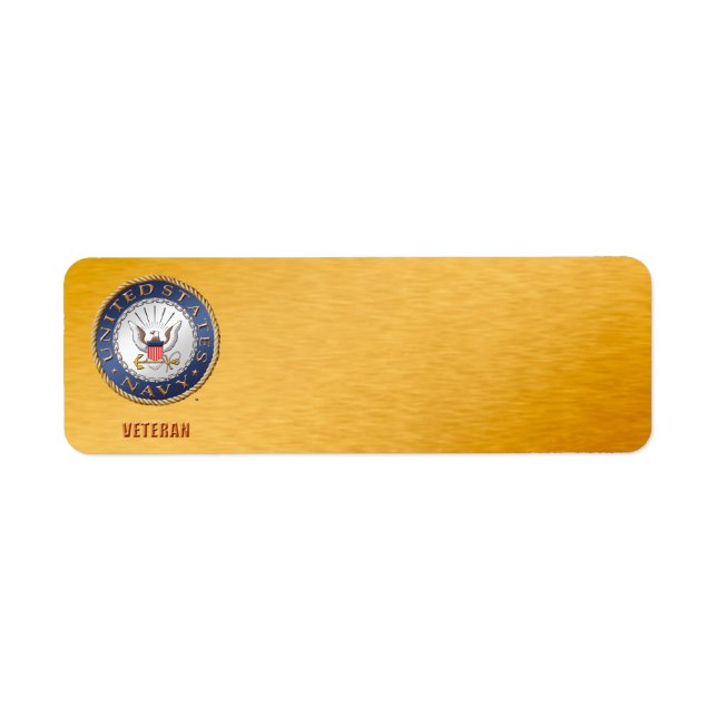 US Navy Veteran Address Label (Vorne)