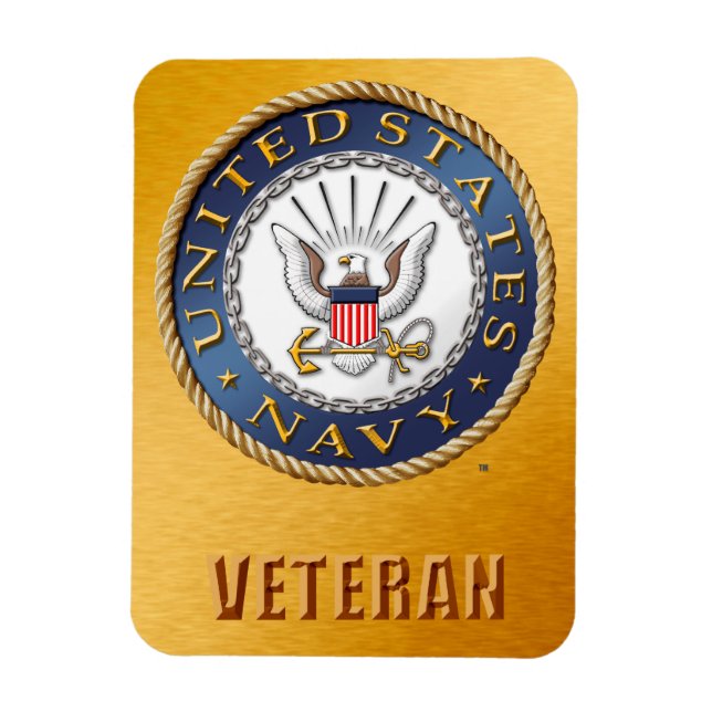 US Navy Veteran Flexible Foto Magnet (Vertikal)