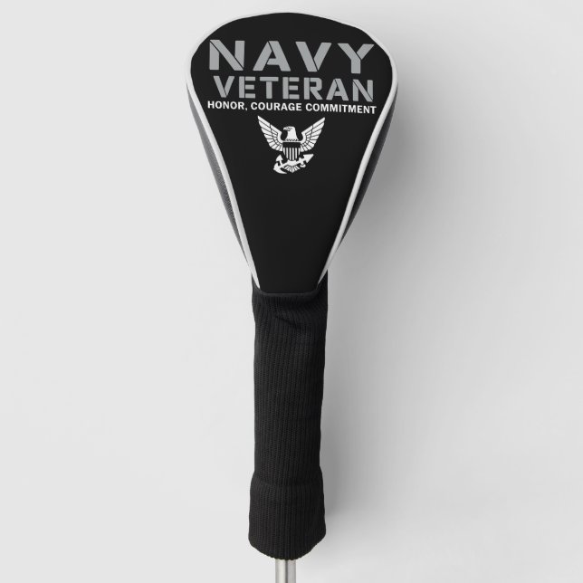 US Navy Veteran Honor Courage Commitment Golf Headcover (Vorderseite)