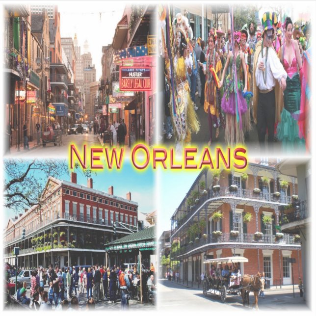 US New Orleans - Bourbon Street - Mardi Gras - Aufkleber (Vorderseite)