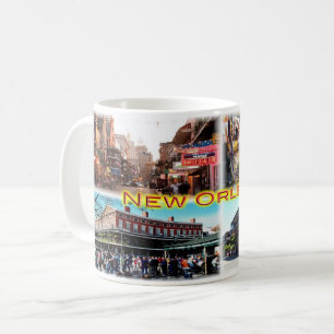 US New Orleans - Bourbon Street - Mardi Gras - Kaffeetasse