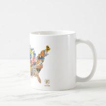 US-Nummernschild-Karten-Tasse
