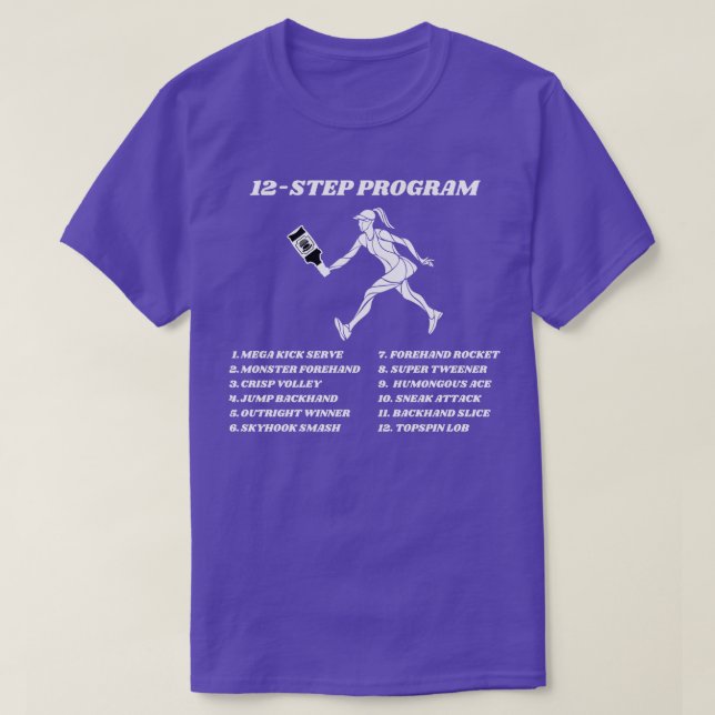 US Open Funny Tennis Addict 12Step Programm T-Shirt (Design vorne)