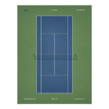 US Open Tennisplatz-Illustration