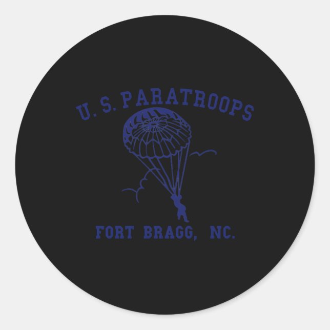 Us Paratroops Fort Bragg Nc Ww2 Runder Aufkleber (Vorderseite)