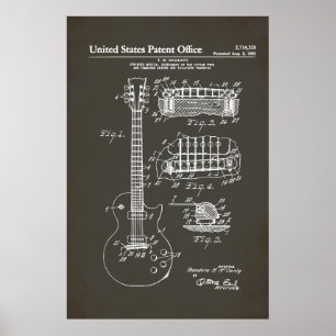 US-Patent - akustische Gitarre Poster