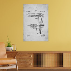 US-Patent - Browning M1911 Poster