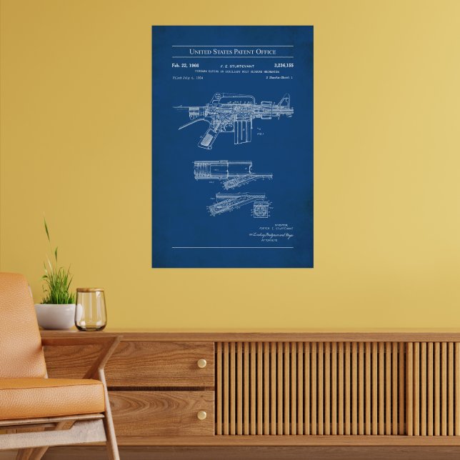 US-Patent - Colt Automatic Rifle Poster (Wohnzimmer 2)