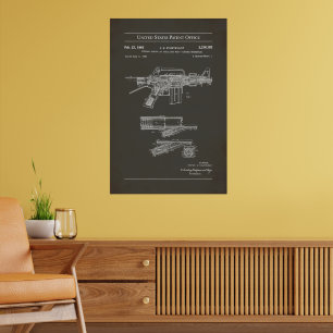 US-Patent - Colt-Automatikgewehr-Plakat Poster