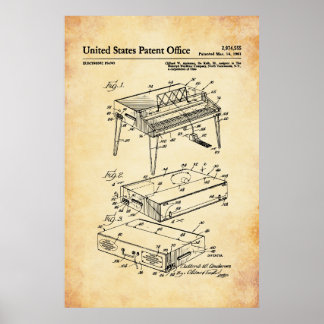 US-Patent - Electric Piano Poster