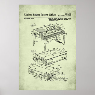 US-Patent - Electric Piano Poster