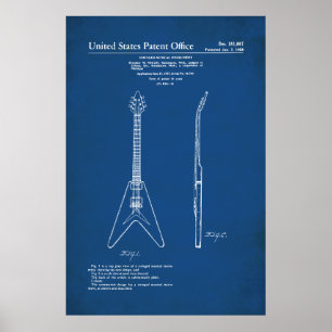 US-Patent - Gibson Flying V Poster