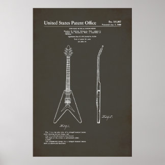 US-Patent - Gibson Flying V Poster