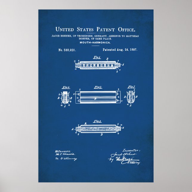 US-Patent - Harmonica Poster (Vorne)
