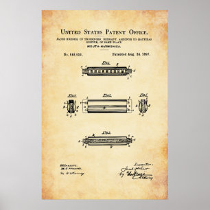 US-Patent - Harmonica Poster