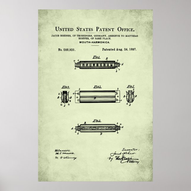 US-Patent - Harmonica Poster (Vorne)