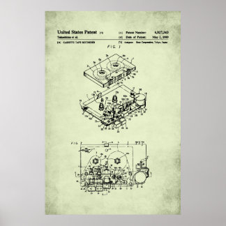 US-Patent - Kassette Player Poster