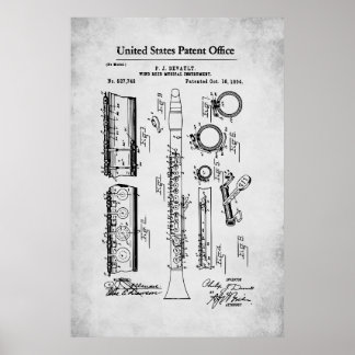 US-Patent - Klarinette Poster