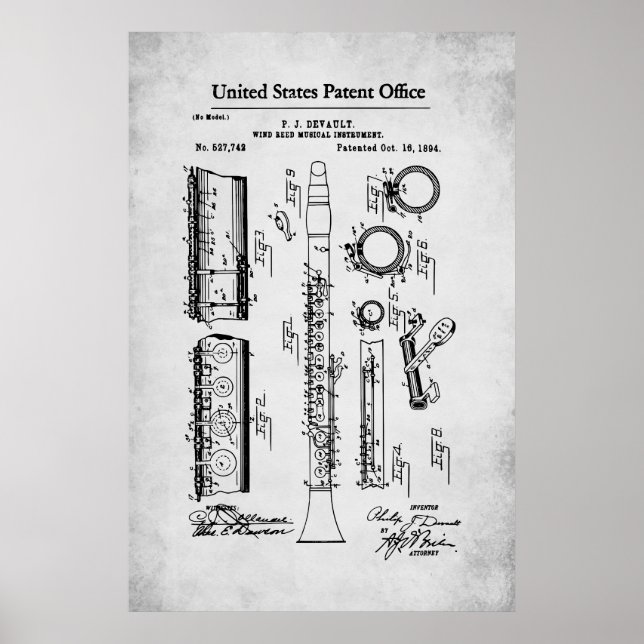 US-Patent - Klarinette Poster (Vorne)