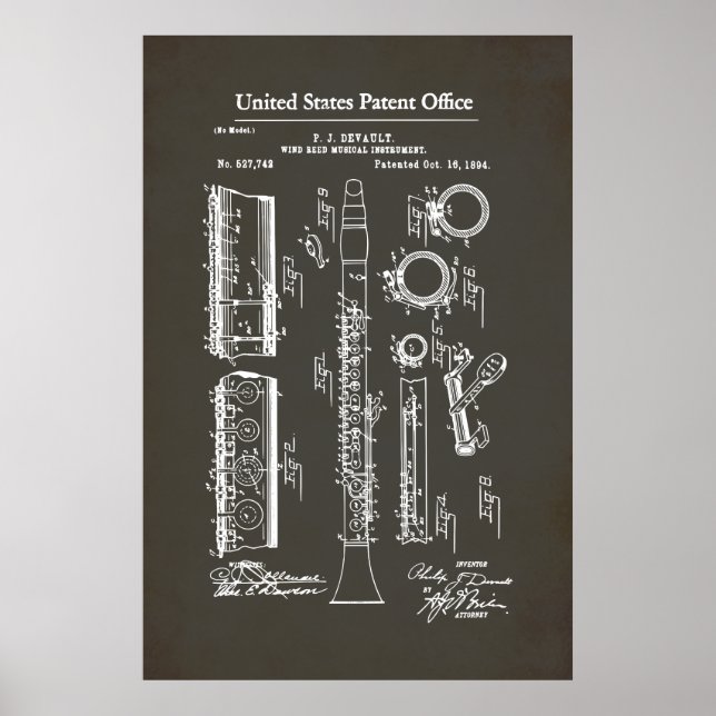 US-Patent - Klarinette Poster (Vorne)