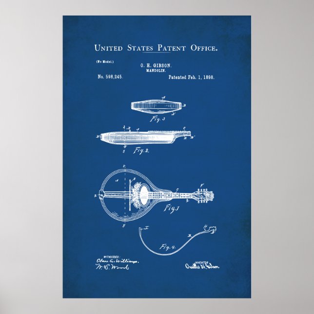 US-Patent - Mandolin Poster (Vorne)