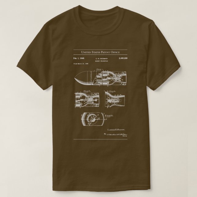 US-Patent-Raketenprojekt T-Shirt (Design vorne)