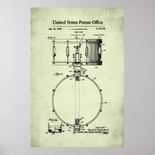 US-Patent - Snare Drum Poster