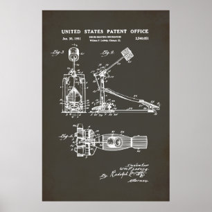 US-Patent - TrommelPedal Poster