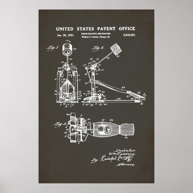 US-Patent - TrommelPedal Poster (Vorne)