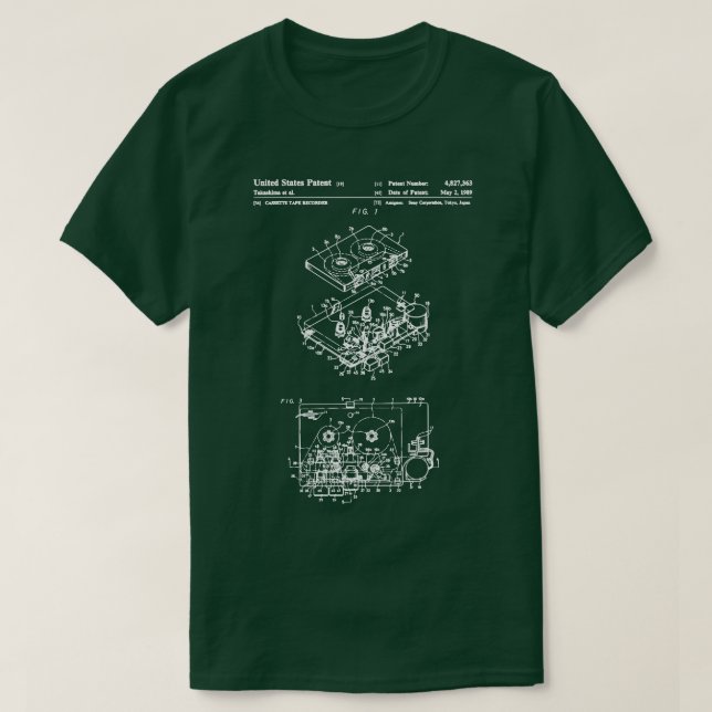 US-Patentkassette T-Shirt (Design vorne)
