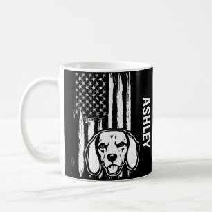 US Patriot Beagle USA Flag Dog Kaffeetasse