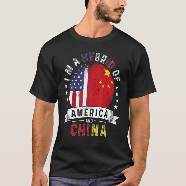 US Patriot China Flag American Chinese Grown T-Shirt (Vorderseite)