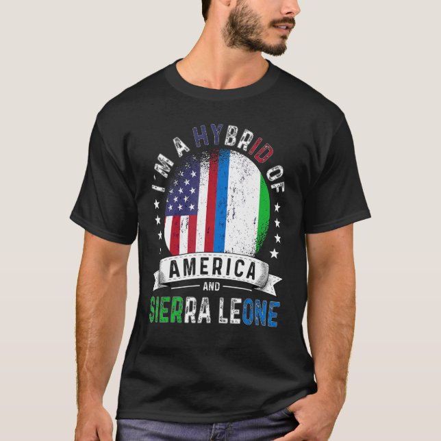 US Patriot Sierra Leone Flag American Sierra Leone T-Shirt (Vorderseite)