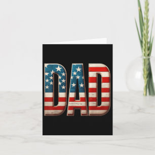 US Patriotic Vater Vathers Day American Flag 4. Karte