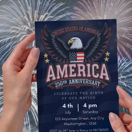 US-Patriotische Einladung - 250-Jahres-Jubiläumspa