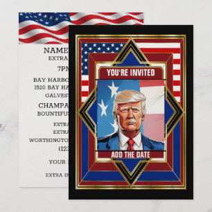 US-Patriotischer Art Deco Einladung