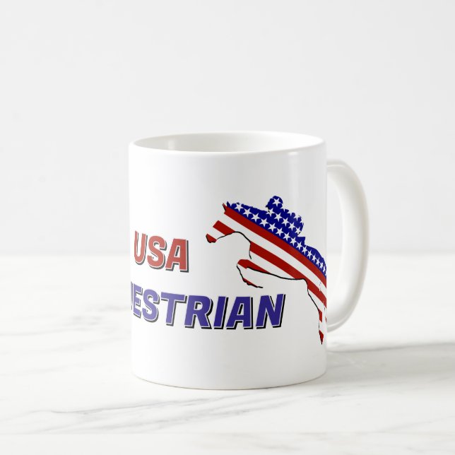 US-Patriotischer Reiter Kaffeetasse (VorderseiteRechts)