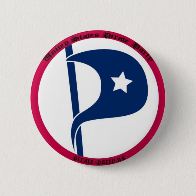 US-Piraten-Party Button (Vorderseite)