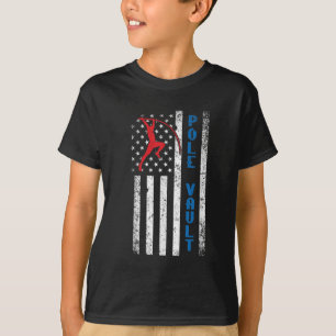 US Pole Vaulter American Pole Vault Flag United St T-Shirt