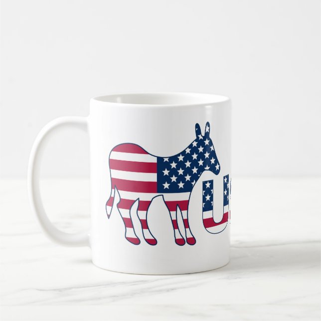 US-Politik Republikaner Elephant Demokratischer Do Kaffeetasse (Links)