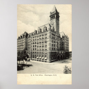 US Post Office Washington DC 1907 Vintag Poster