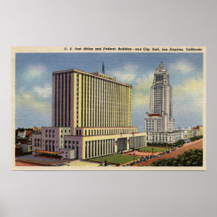 US Post, Rathaus und Bundesstaatliches Gebäude Poster
