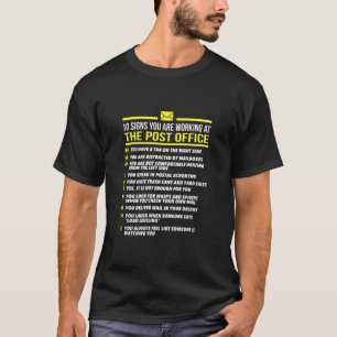 US Postdienst T Shirt -10 Zeichen, die Sie arbeite