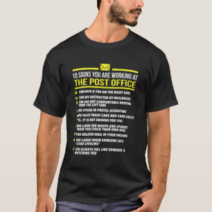 US Postdienst T Shirt -10 Zeichen, die Sie arbeite