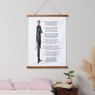 US-Präsident Abraham Lincoln Tribute Kinderzimmer Wandteppich Mit Holzrahmen