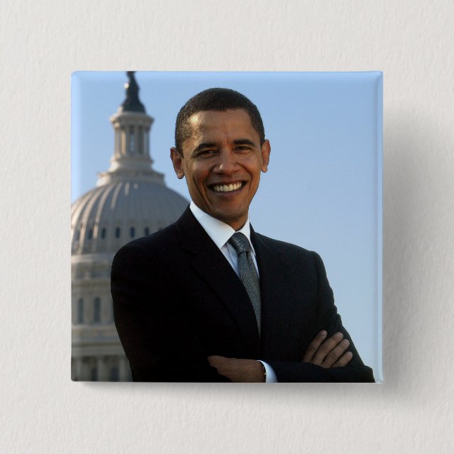 US-Präsident Barack Obama als US-Senator Button (Vorderseite)