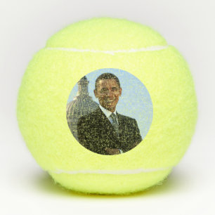 US-Präsident Barack Obama als US-Senator Tennisbälle
